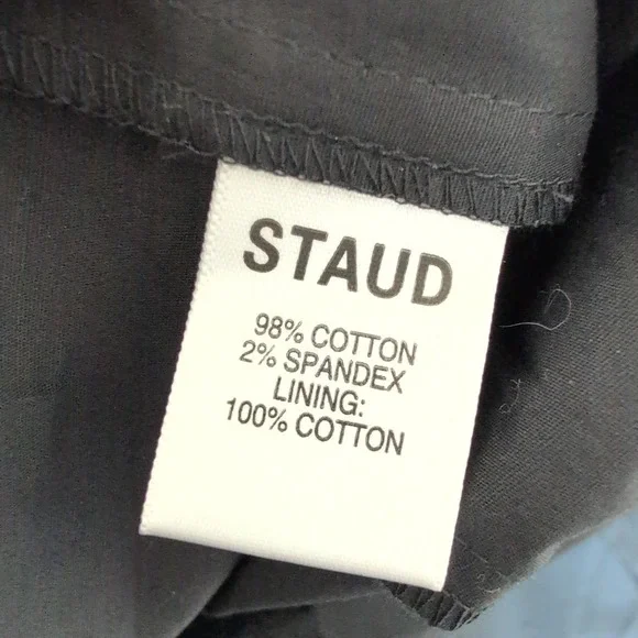 Staud Elroy Black Tiered Button Up Maxi Dress Strapless Smocked Back XS Capsule - Picture 3 of 10